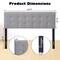 Costway Full/Queen Size Headboard Linen Fabric Upholstered Button Tufted Solid Wood Leg